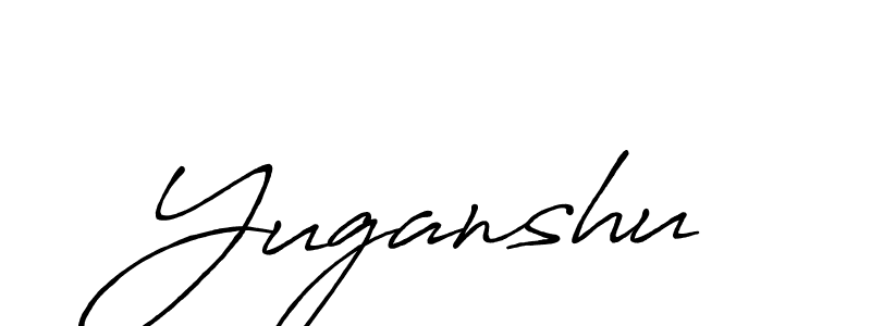 How to make Yuganshu signature? Antro_Vectra_Bolder is a professional autograph style. Create handwritten signature for Yuganshu name. Yuganshu signature style 7 images and pictures png