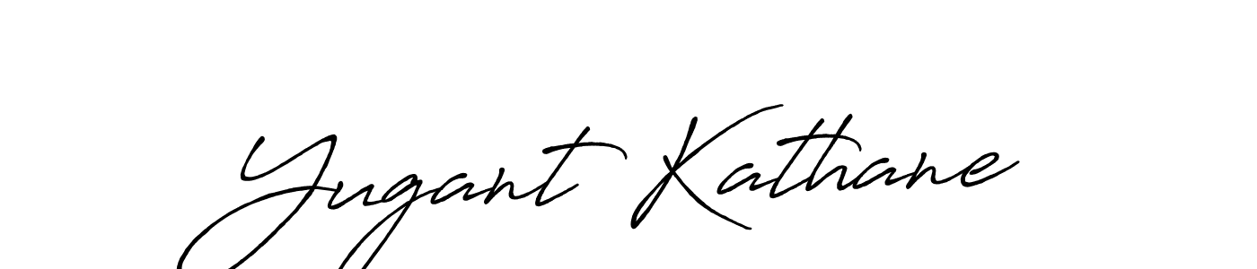 The best way (Antro_Vectra_Bolder) to make a short signature is to pick only two or three words in your name. The name Yugant Kathane include a total of six letters. For converting this name. Yugant Kathane signature style 7 images and pictures png