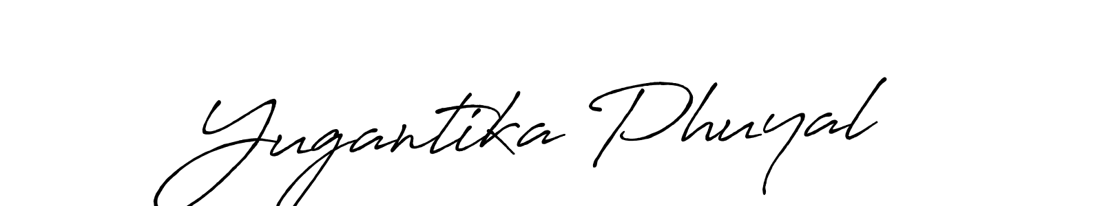 Make a beautiful signature design for name Yugantika Phuyal. With this signature (Antro_Vectra_Bolder) style, you can create a handwritten signature for free. Yugantika Phuyal signature style 7 images and pictures png