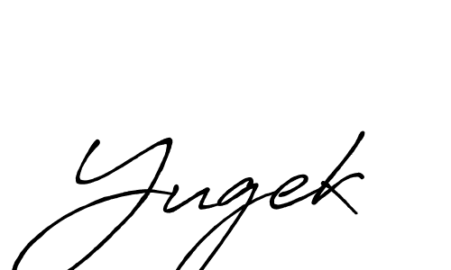 How to make Yugek name signature. Use Antro_Vectra_Bolder style for creating short signs online. This is the latest handwritten sign. Yugek signature style 7 images and pictures png