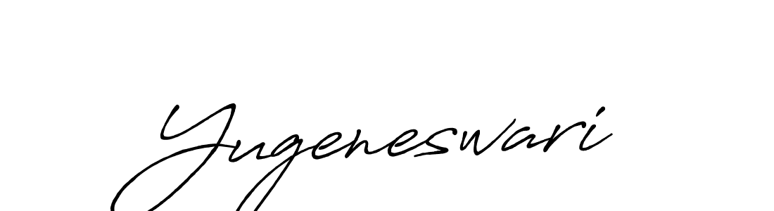 Make a beautiful signature design for name Yugeneswari. With this signature (Antro_Vectra_Bolder) style, you can create a handwritten signature for free. Yugeneswari signature style 7 images and pictures png