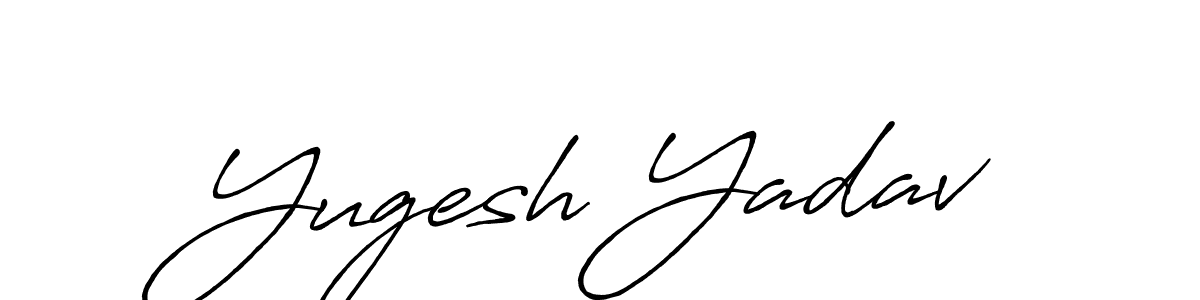 Use a signature maker to create a handwritten signature online. With this signature software, you can design (Antro_Vectra_Bolder) your own signature for name Yugesh Yadav. Yugesh Yadav signature style 7 images and pictures png