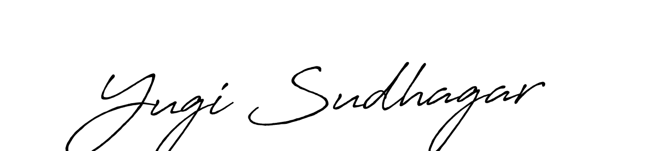 How to make Yugi Sudhagar name signature. Use Antro_Vectra_Bolder style for creating short signs online. This is the latest handwritten sign. Yugi Sudhagar signature style 7 images and pictures png