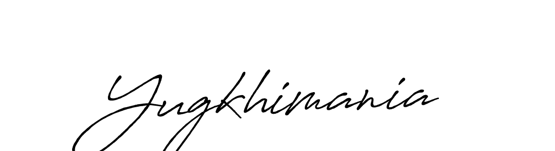 Yugkhimania stylish signature style. Best Handwritten Sign (Antro_Vectra_Bolder) for my name. Handwritten Signature Collection Ideas for my name Yugkhimania. Yugkhimania signature style 7 images and pictures png