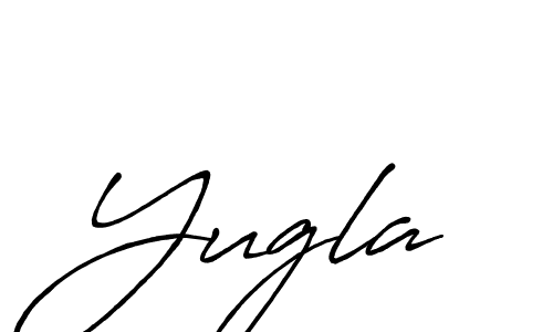 Use a signature maker to create a handwritten signature online. With this signature software, you can design (Antro_Vectra_Bolder) your own signature for name Yugla. Yugla signature style 7 images and pictures png