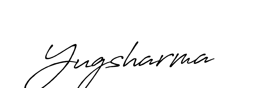 You should practise on your own different ways (Antro_Vectra_Bolder) to write your name (Yugsharma) in signature. don't let someone else do it for you. Yugsharma signature style 7 images and pictures png