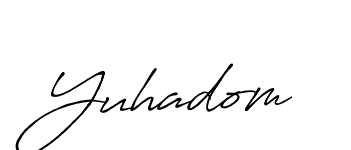 Also we have Yuhadom name is the best signature style. Create professional handwritten signature collection using Antro_Vectra_Bolder autograph style. Yuhadom signature style 7 images and pictures png