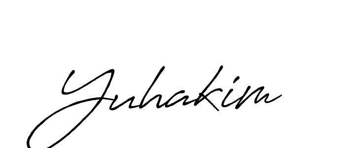 Make a beautiful signature design for name Yuhakim. With this signature (Antro_Vectra_Bolder) style, you can create a handwritten signature for free. Yuhakim signature style 7 images and pictures png