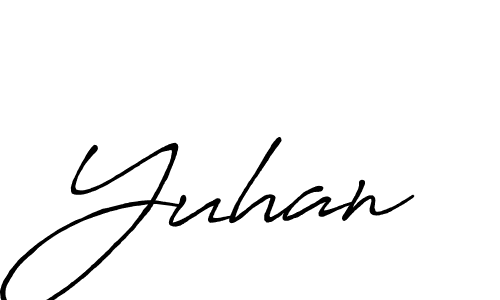 Create a beautiful signature design for name Yuhan. With this signature (Antro_Vectra_Bolder) fonts, you can make a handwritten signature for free. Yuhan signature style 7 images and pictures png