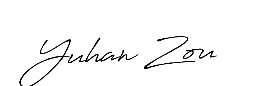 Create a beautiful signature design for name Yuhan Zou. With this signature (Antro_Vectra_Bolder) fonts, you can make a handwritten signature for free. Yuhan Zou signature style 7 images and pictures png