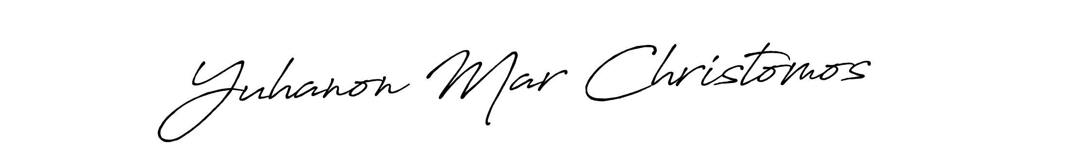 This is the best signature style for the Yuhanon Mar Christomos name. Also you like these signature font (Antro_Vectra_Bolder). Mix name signature. Yuhanon Mar Christomos signature style 7 images and pictures png