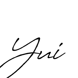 How to Draw Yui signature style? Antro_Vectra_Bolder is a latest design signature styles for name Yui. Yui signature style 7 images and pictures png