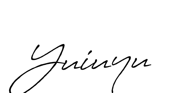 How to make Yuiuyu signature? Antro_Vectra_Bolder is a professional autograph style. Create handwritten signature for Yuiuyu name. Yuiuyu signature style 7 images and pictures png