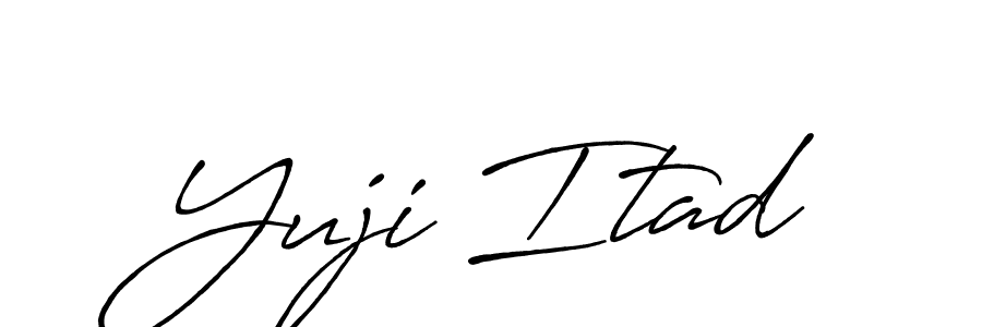 How to make Yuji Itad name signature. Use Antro_Vectra_Bolder style for creating short signs online. This is the latest handwritten sign. Yuji Itad signature style 7 images and pictures png