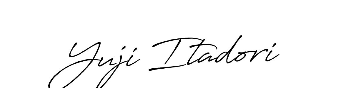 Use a signature maker to create a handwritten signature online. With this signature software, you can design (Antro_Vectra_Bolder) your own signature for name Yuji Itadori. Yuji Itadori signature style 7 images and pictures png