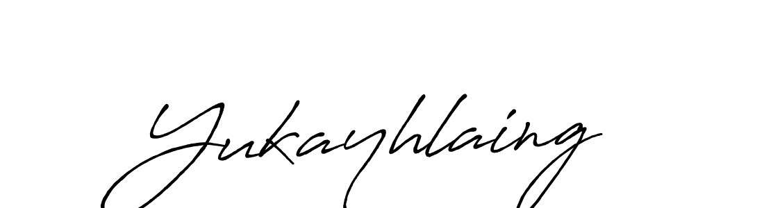 if you are searching for the best signature style for your name Yukayhlaing. so please give up your signature search. here we have designed multiple signature styles  using Antro_Vectra_Bolder. Yukayhlaing signature style 7 images and pictures png