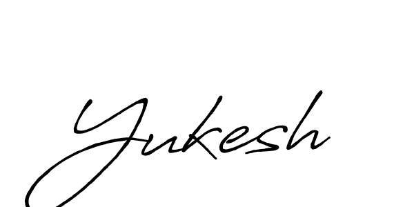 Use a signature maker to create a handwritten signature online. With this signature software, you can design (Antro_Vectra_Bolder) your own signature for name Yukesh. Yukesh signature style 7 images and pictures png