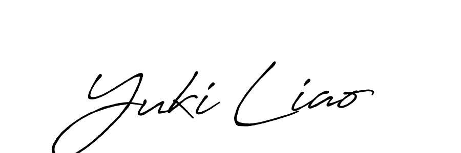 How to make Yuki Liao name signature. Use Antro_Vectra_Bolder style for creating short signs online. This is the latest handwritten sign. Yuki Liao signature style 7 images and pictures png