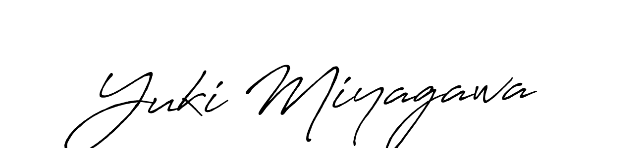Make a beautiful signature design for name Yuki Miyagawa. With this signature (Antro_Vectra_Bolder) style, you can create a handwritten signature for free. Yuki Miyagawa signature style 7 images and pictures png