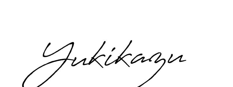 How to make Yukikazu signature? Antro_Vectra_Bolder is a professional autograph style. Create handwritten signature for Yukikazu name. Yukikazu signature style 7 images and pictures png