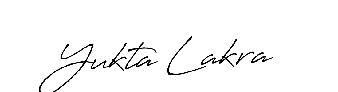 Create a beautiful signature design for name Yukta Lakra. With this signature (Antro_Vectra_Bolder) fonts, you can make a handwritten signature for free. Yukta Lakra signature style 7 images and pictures png
