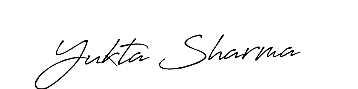 How to make Yukta Sharma signature? Antro_Vectra_Bolder is a professional autograph style. Create handwritten signature for Yukta Sharma name. Yukta Sharma signature style 7 images and pictures png