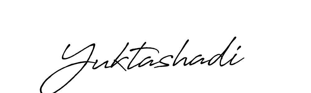 Use a signature maker to create a handwritten signature online. With this signature software, you can design (Antro_Vectra_Bolder) your own signature for name Yuktashadi. Yuktashadi signature style 7 images and pictures png