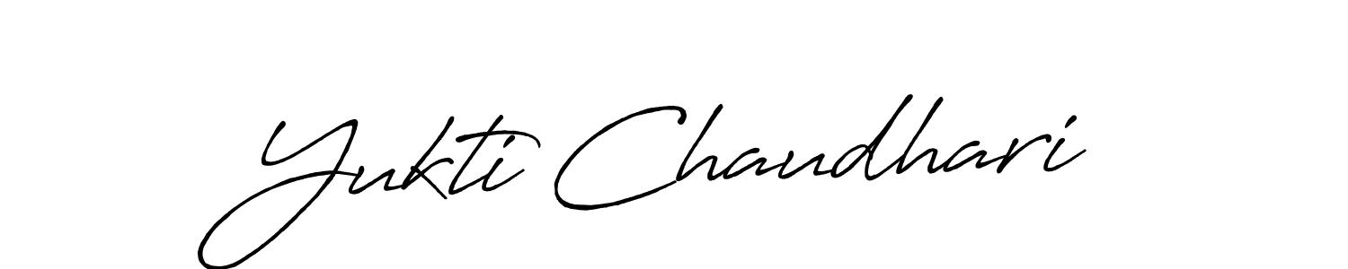 Design your own signature with our free online signature maker. With this signature software, you can create a handwritten (Antro_Vectra_Bolder) signature for name Yukti Chaudhari. Yukti Chaudhari signature style 7 images and pictures png