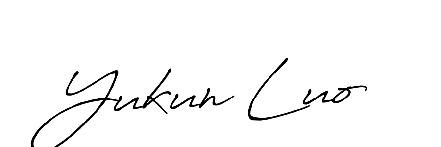 You should practise on your own different ways (Antro_Vectra_Bolder) to write your name (Yukun Luo) in signature. don't let someone else do it for you. Yukun Luo signature style 7 images and pictures png