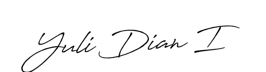 if you are searching for the best signature style for your name Yuli Dian I. so please give up your signature search. here we have designed multiple signature styles  using Antro_Vectra_Bolder. Yuli Dian I signature style 7 images and pictures png