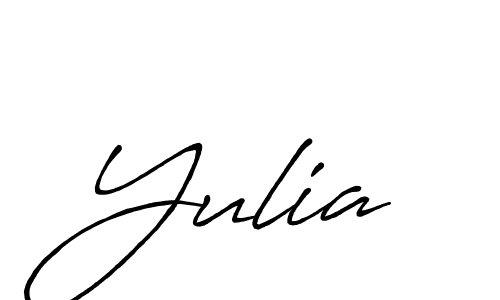 Yulia stylish signature style. Best Handwritten Sign (Antro_Vectra_Bolder) for my name. Handwritten Signature Collection Ideas for my name Yulia. Yulia signature style 7 images and pictures png