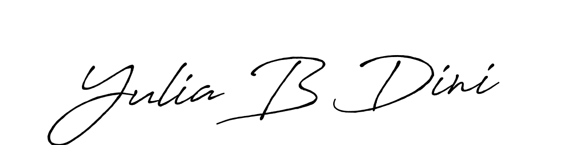 Create a beautiful signature design for name Yulia B Dini. With this signature (Antro_Vectra_Bolder) fonts, you can make a handwritten signature for free. Yulia B Dini signature style 7 images and pictures png