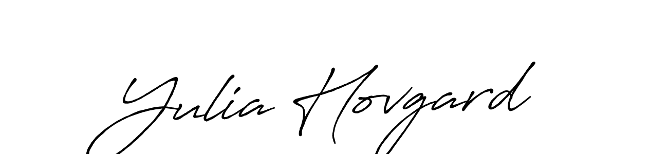 How to make Yulia Hovgard name signature. Use Antro_Vectra_Bolder style for creating short signs online. This is the latest handwritten sign. Yulia Hovgard signature style 7 images and pictures png