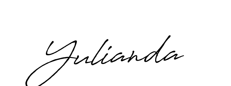 Use a signature maker to create a handwritten signature online. With this signature software, you can design (Antro_Vectra_Bolder) your own signature for name Yulianda. Yulianda signature style 7 images and pictures png