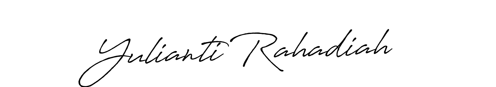 Make a beautiful signature design for name Yulianti Rahadiah. Use this online signature maker to create a handwritten signature for free. Yulianti Rahadiah signature style 7 images and pictures png