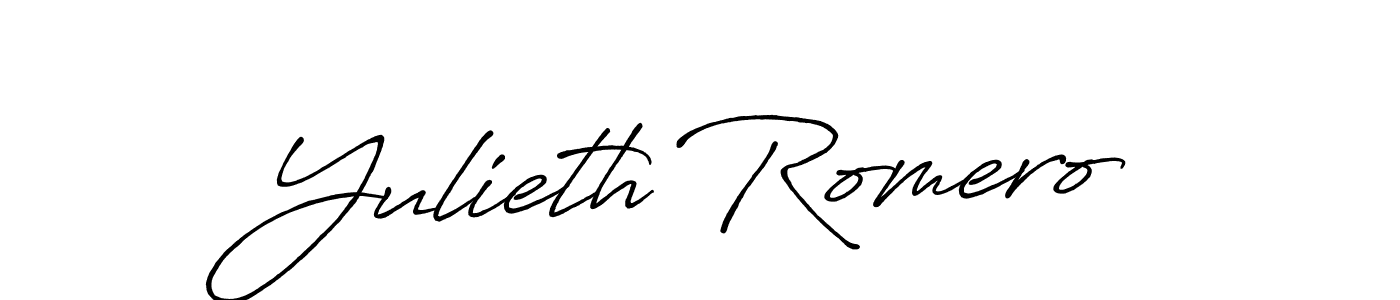 Create a beautiful signature design for name Yulieth Romero. With this signature (Antro_Vectra_Bolder) fonts, you can make a handwritten signature for free. Yulieth Romero signature style 7 images and pictures png