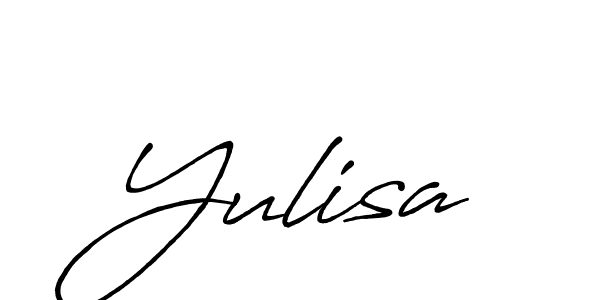 You should practise on your own different ways (Antro_Vectra_Bolder) to write your name (Yulisa) in signature. don't let someone else do it for you. Yulisa signature style 7 images and pictures png
