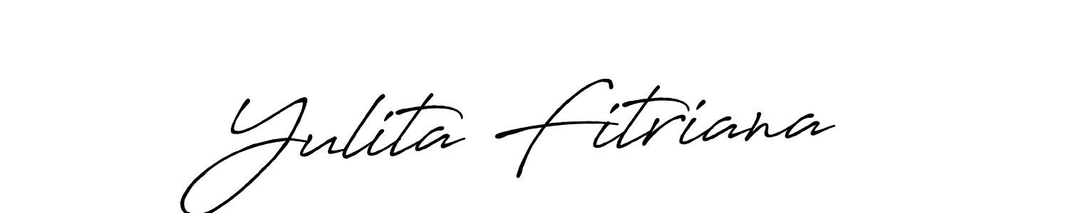 if you are searching for the best signature style for your name Yulita Fitriana. so please give up your signature search. here we have designed multiple signature styles  using Antro_Vectra_Bolder. Yulita Fitriana signature style 7 images and pictures png