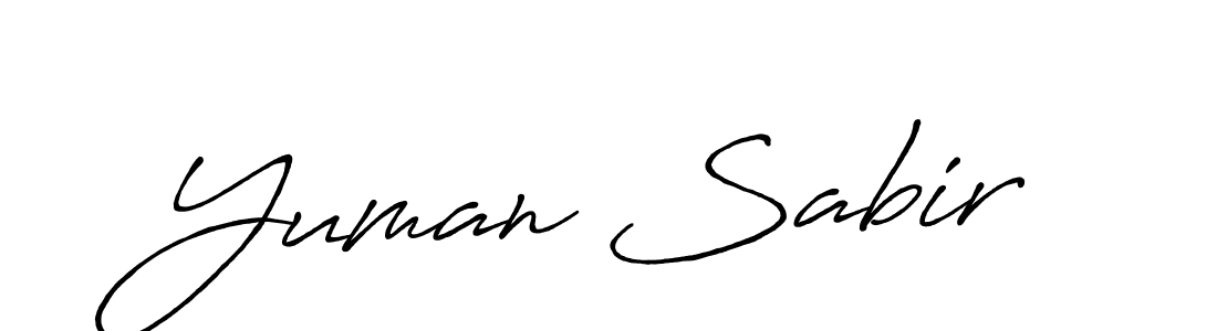 How to make Yuman Sabir signature? Antro_Vectra_Bolder is a professional autograph style. Create handwritten signature for Yuman Sabir name. Yuman Sabir signature style 7 images and pictures png