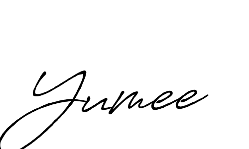 Create a beautiful signature design for name Yumee. With this signature (Antro_Vectra_Bolder) fonts, you can make a handwritten signature for free. Yumee signature style 7 images and pictures png