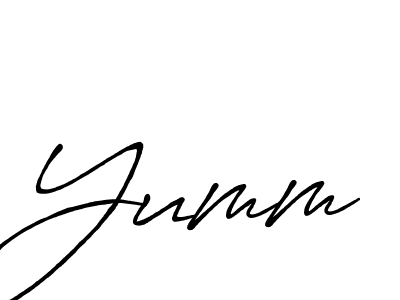 Design your own signature with our free online signature maker. With this signature software, you can create a handwritten (Antro_Vectra_Bolder) signature for name Yumm. Yumm signature style 7 images and pictures png