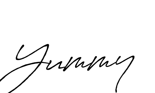 if you are searching for the best signature style for your name Yummy. so please give up your signature search. here we have designed multiple signature styles  using Antro_Vectra_Bolder. Yummy signature style 7 images and pictures png