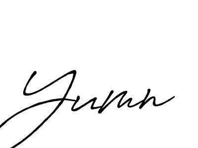 Use a signature maker to create a handwritten signature online. With this signature software, you can design (Antro_Vectra_Bolder) your own signature for name Yumn. Yumn signature style 7 images and pictures png