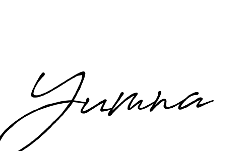 Yumna stylish signature style. Best Handwritten Sign (Antro_Vectra_Bolder) for my name. Handwritten Signature Collection Ideas for my name Yumna. Yumna signature style 7 images and pictures png