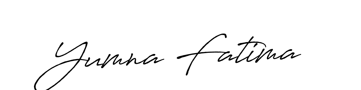 It looks lik you need a new signature style for name Yumna Fatima. Design unique handwritten (Antro_Vectra_Bolder) signature with our free signature maker in just a few clicks. Yumna Fatima signature style 7 images and pictures png