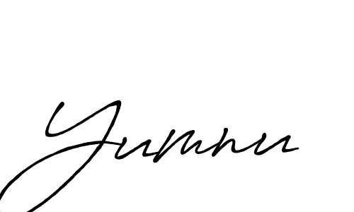 Also we have Yumnu name is the best signature style. Create professional handwritten signature collection using Antro_Vectra_Bolder autograph style. Yumnu signature style 7 images and pictures png
