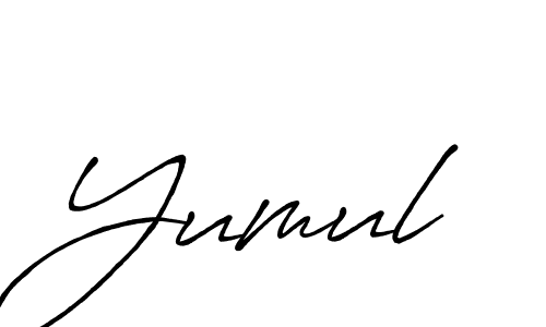 Make a beautiful signature design for name Yumul. With this signature (Antro_Vectra_Bolder) style, you can create a handwritten signature for free. Yumul signature style 7 images and pictures png