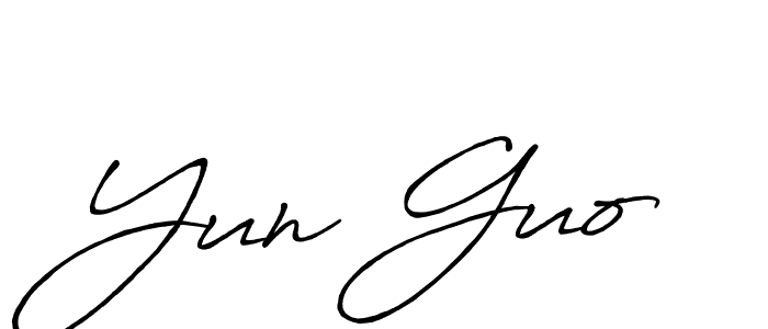 It looks lik you need a new signature style for name Yun Guo. Design unique handwritten (Antro_Vectra_Bolder) signature with our free signature maker in just a few clicks. Yun Guo signature style 7 images and pictures png