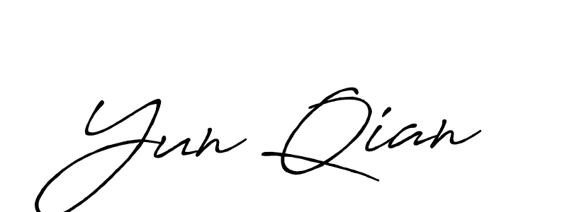 Design your own signature with our free online signature maker. With this signature software, you can create a handwritten (Antro_Vectra_Bolder) signature for name Yun Qian. Yun Qian signature style 7 images and pictures png