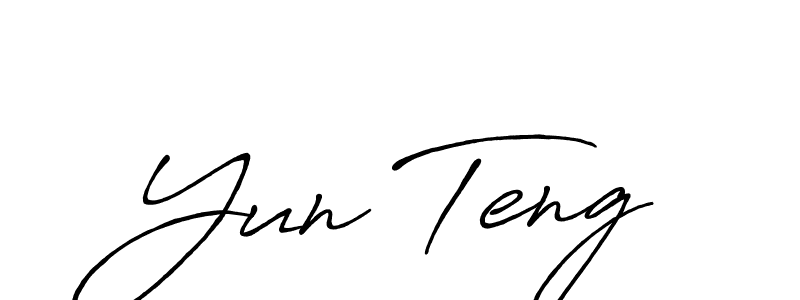 Create a beautiful signature design for name Yun Teng. With this signature (Antro_Vectra_Bolder) fonts, you can make a handwritten signature for free. Yun Teng signature style 7 images and pictures png